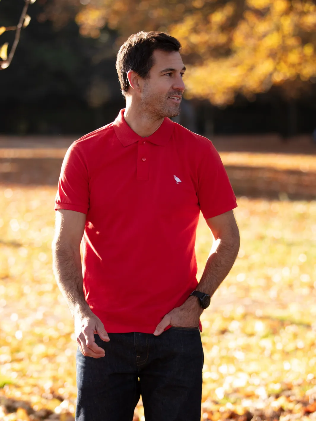 John Partridge Polo Shirt poloskjorte rød bomull