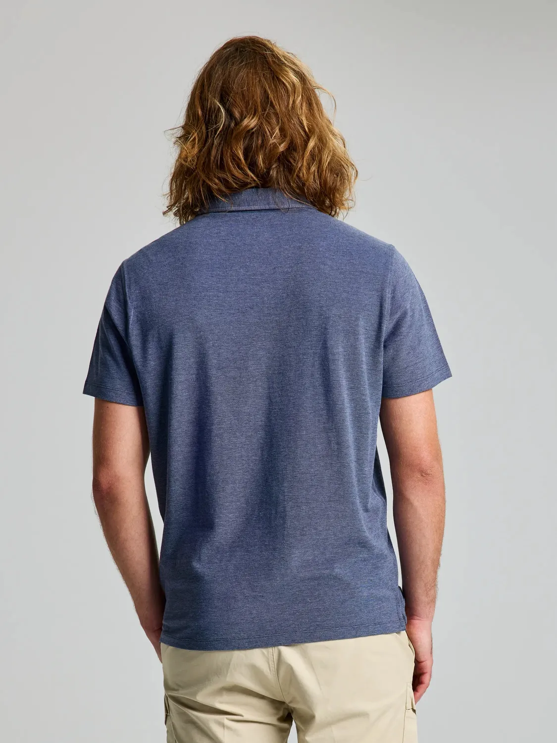 Slam Heba SS poloskjorte Dark Navy bomullspiqué