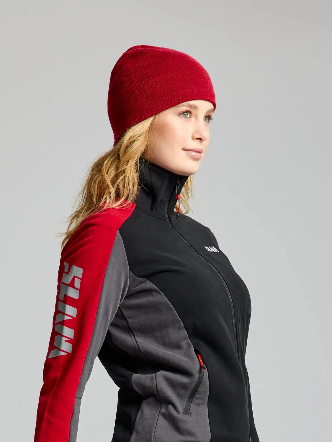 Slam Logo Beanie lue ullblanding med mikrofleece