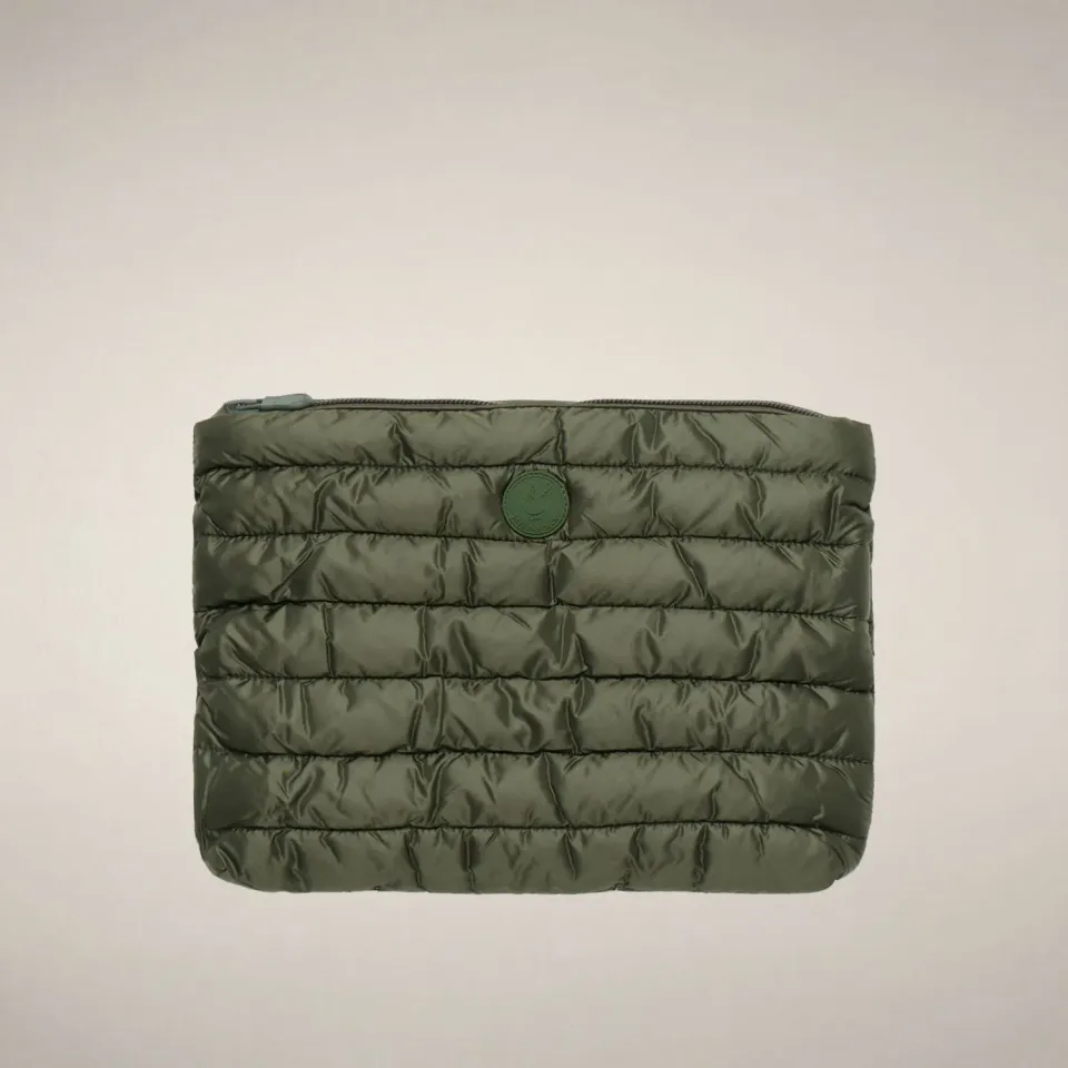 Save The Duck Thalassa vattert mappe grønn med glidelås