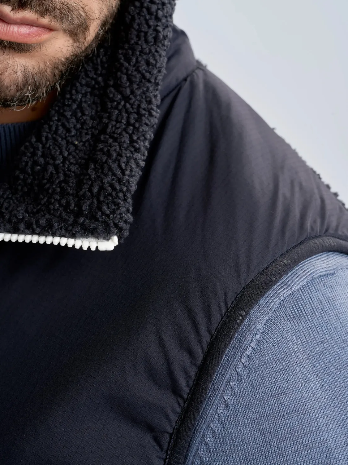 Slam Altura Vest vest mørk marineblå nylon og fleece