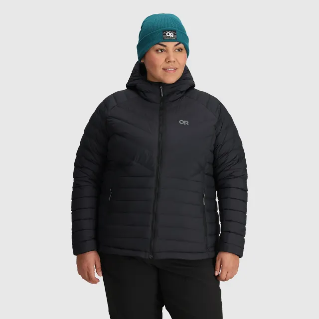 Outdoor Research Women's Transcendent Down Hoodie - Plus dunjakke Black 800+