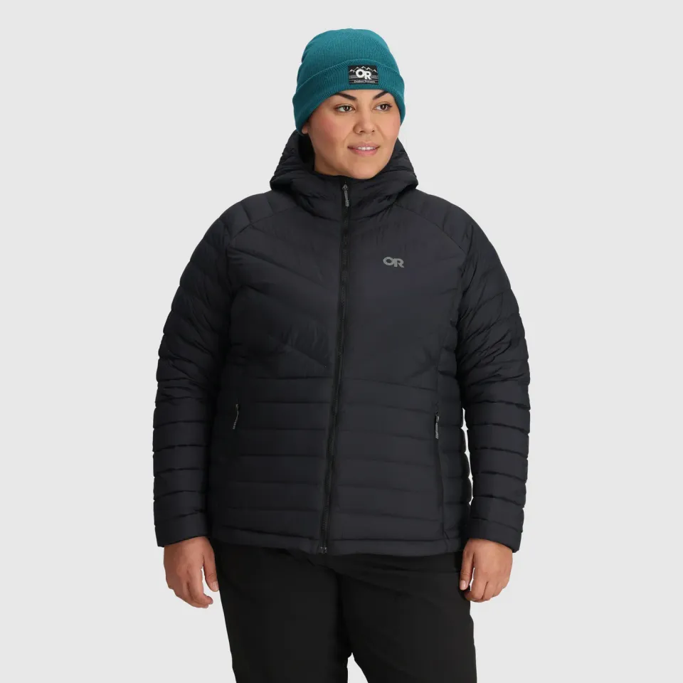 Outdoor Research Women's Transcendent Down Hoodie - Plus dunjakke Black 800+