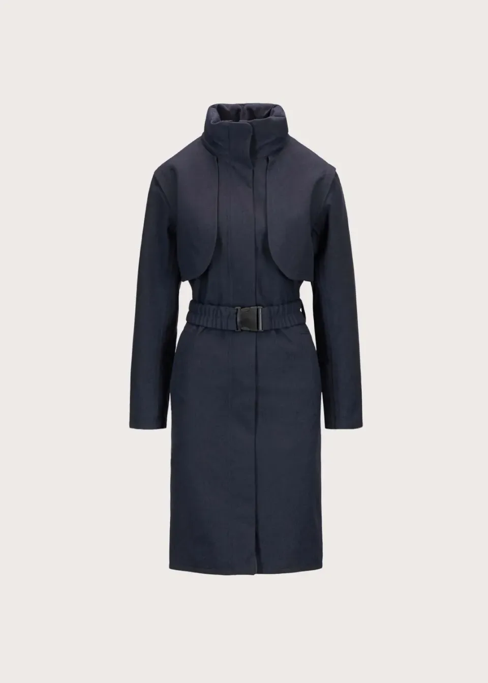 Brgn Skyet Coat kåpe mørk marine smal passform
