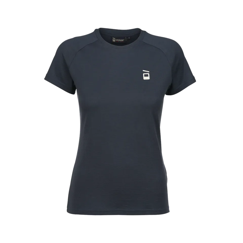 House of Hygge Hyggewool T-skjorte dame navy merinoull