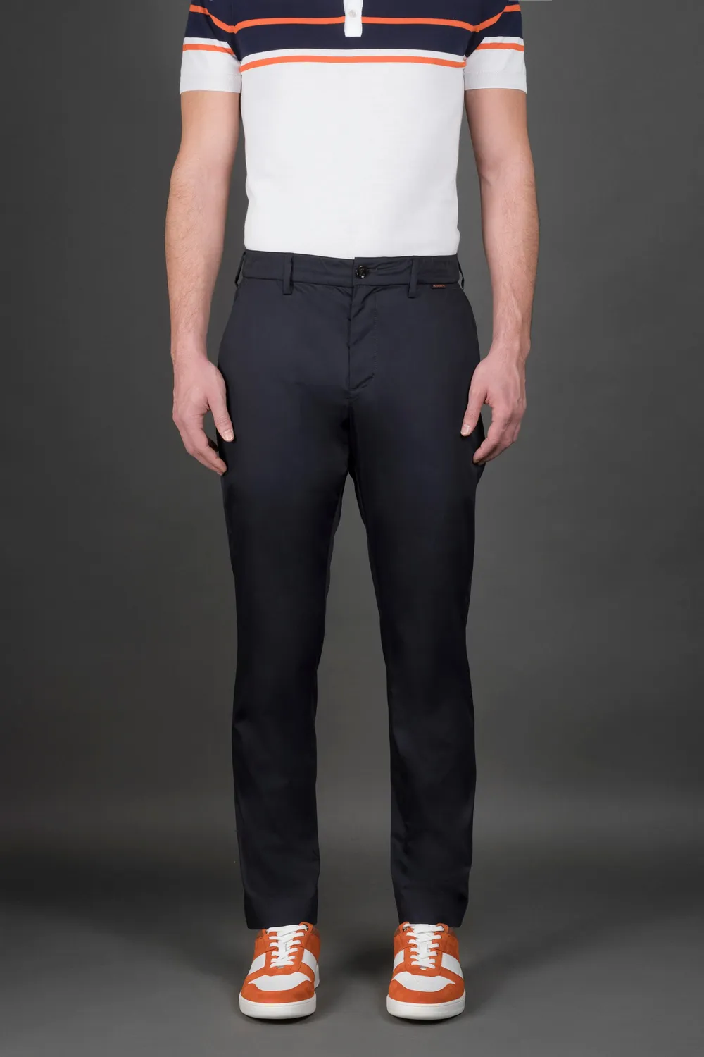 MooRER Golf SWINLEY-DUA chinos blå 42–68 stretch