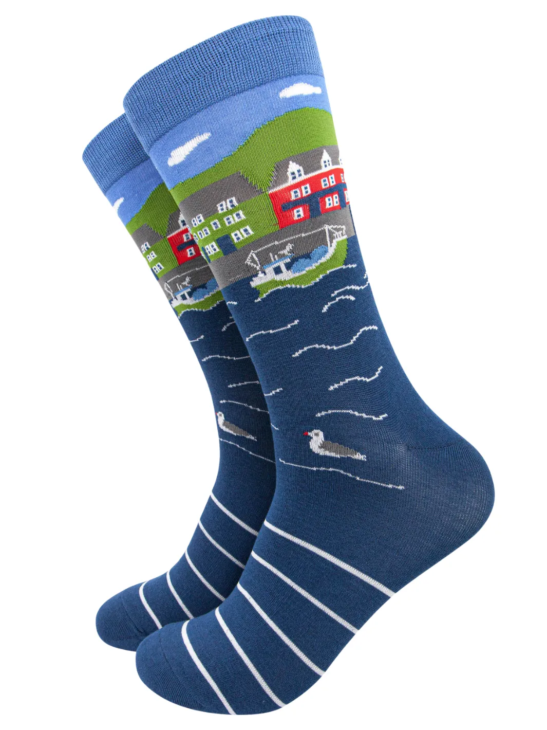 John Partridge Sock Gift Box Nautical sokker 3 par bambusblanding