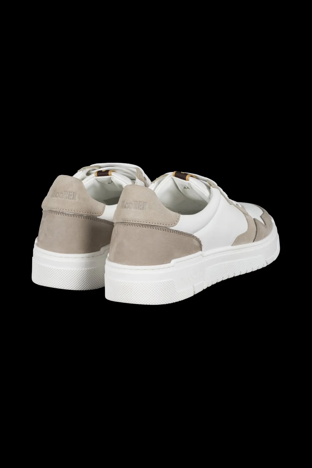 Moorer ANDOR-P5M sneakers hvit/khaki skinn