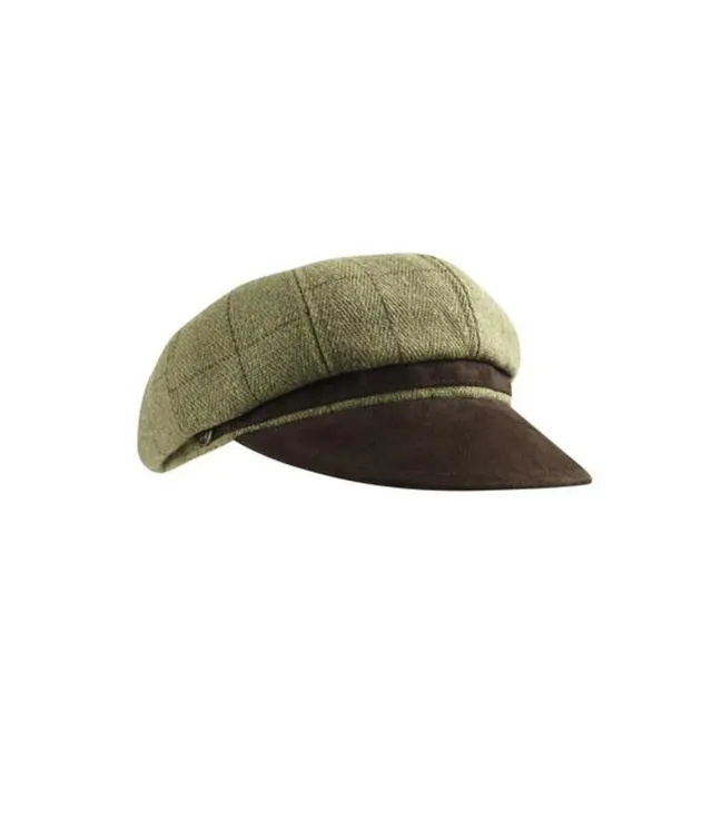 John Partridge Button Hat caps sand tweed one size