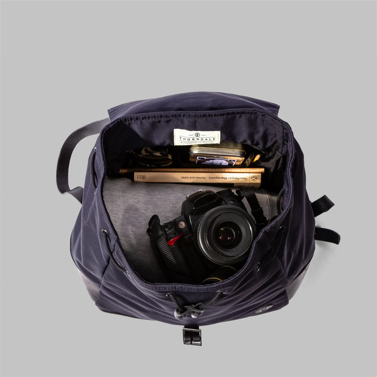 John Partridge Weston Navy Nylon Rucksack ryggsekk 27 liter