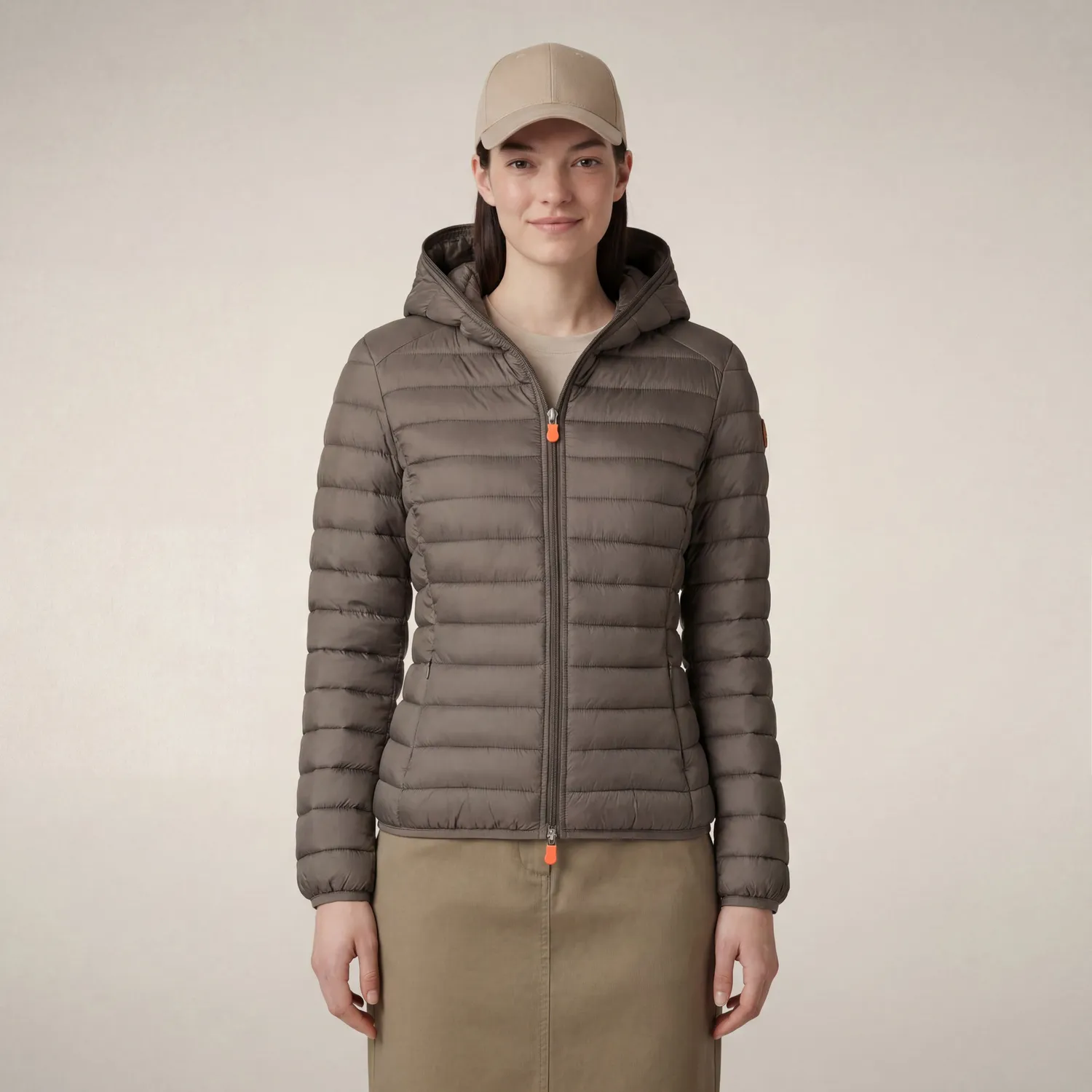 Save The Duck Daisy boblejakke dame Elephant Grey dyrefri