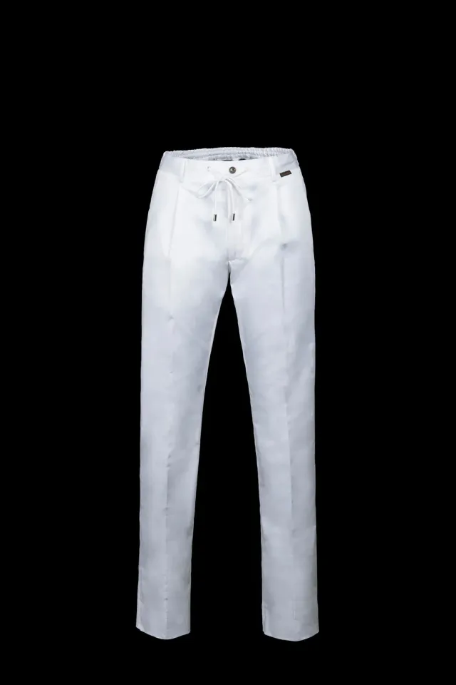 Moorer ANTON-TWY chino hvit golfbukse stretch