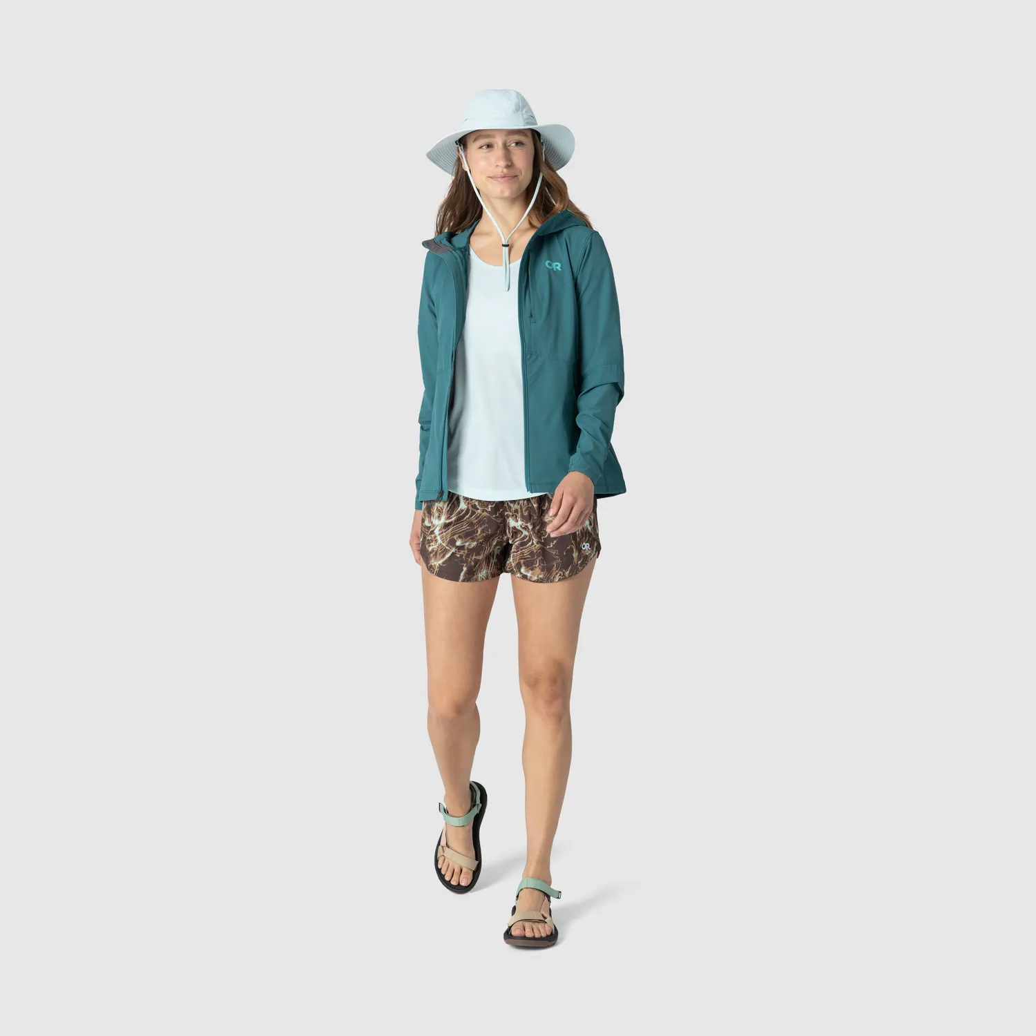 Outdoor Research Women's Odyssey Multi Short shorts Chestnut Alcove Print