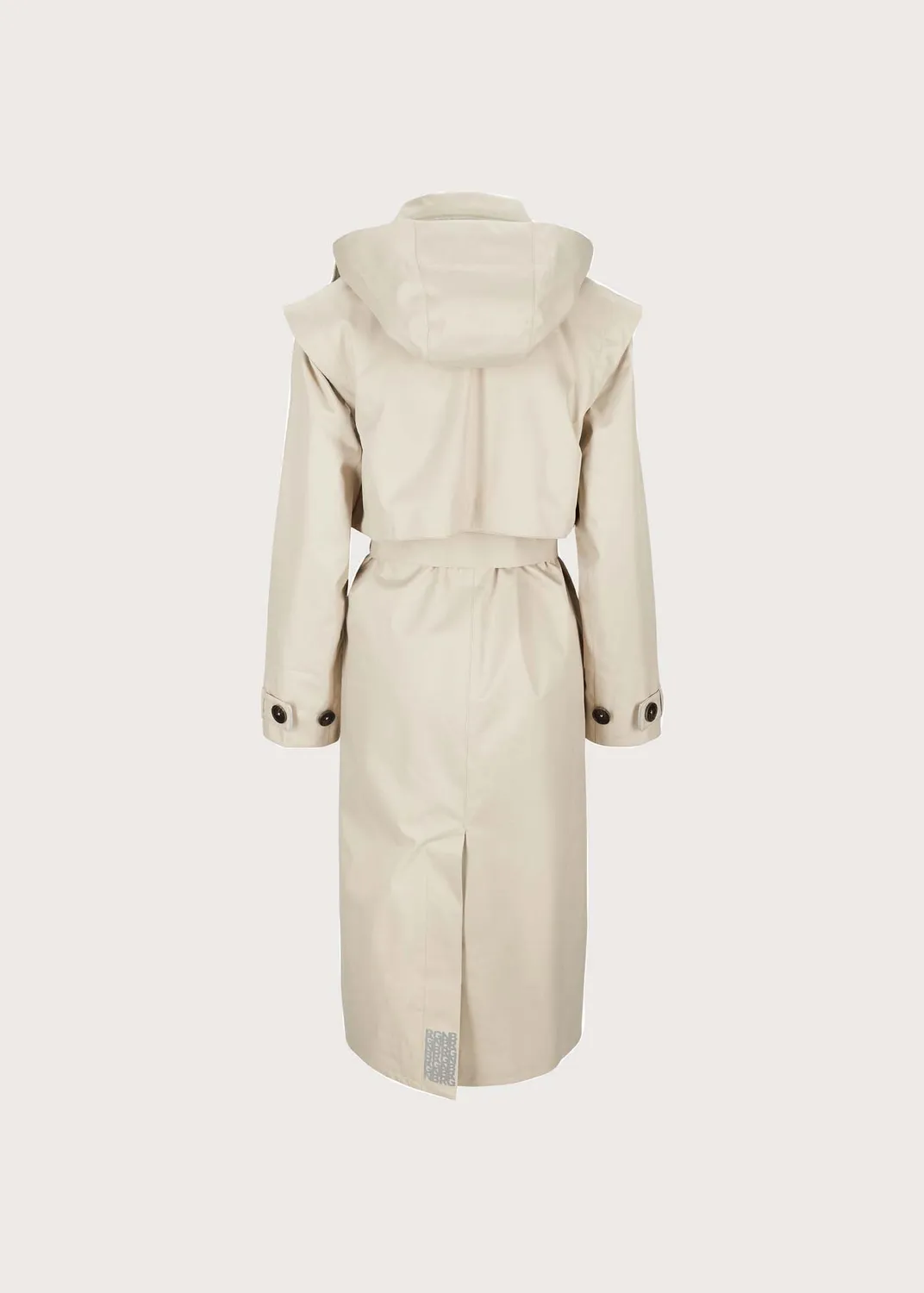 Brgn Regndråpe Trench Coat regnjakke Sand dame vanntett