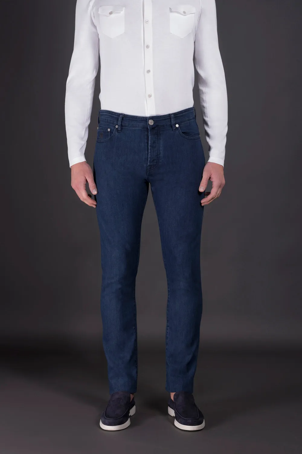 Moo rer PAVEL-919 WASHING W1 jeans regular fit 10 oz indigo