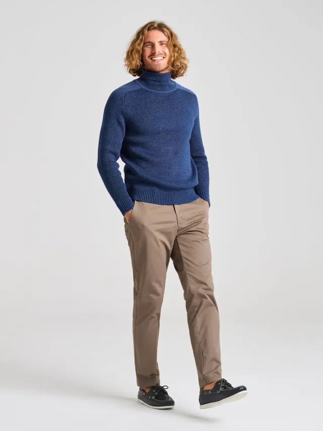 Slam Seawool Turtleneck høyhalset genser dry sand merinoblanding