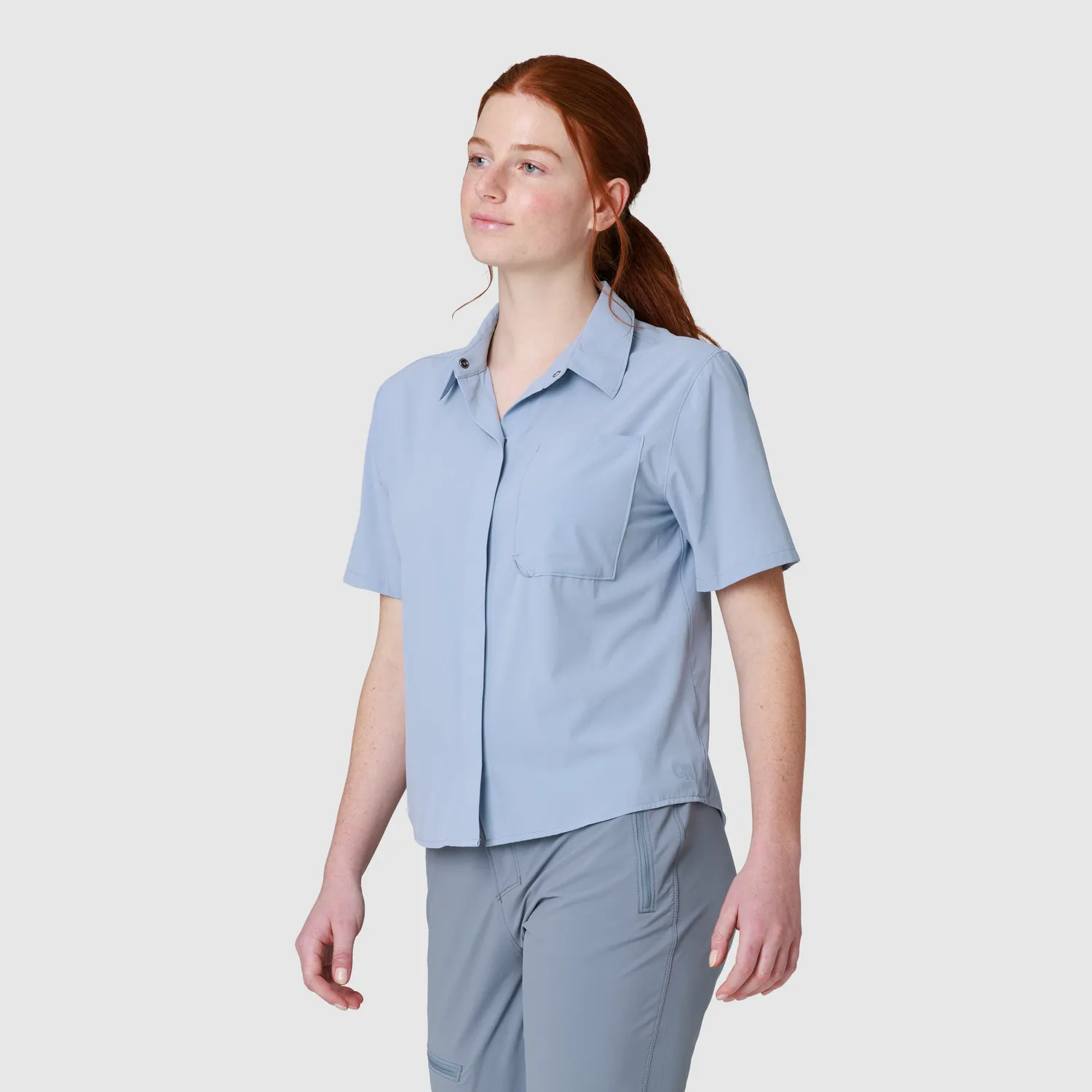 Outdoor Research Astroman Short Sleeve Sun Shirt solskjorte dame Fjord