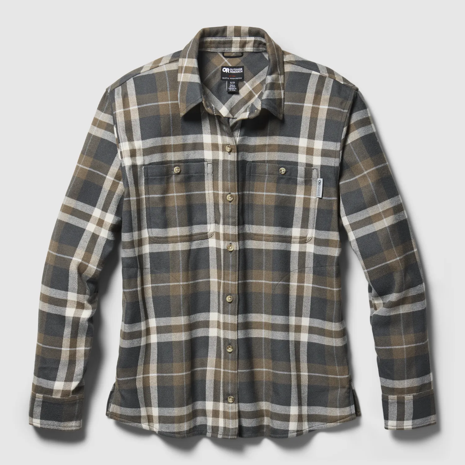 Outdoor Research Feedback flanellskjorte Pecan Plaid UPF 50+