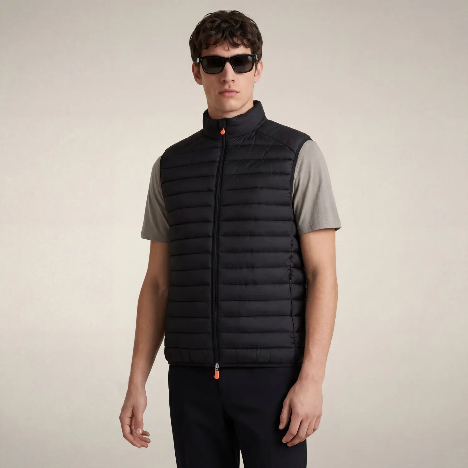 Save The Duck Adam quiltet vest herre XS–4XL svart Plumtech