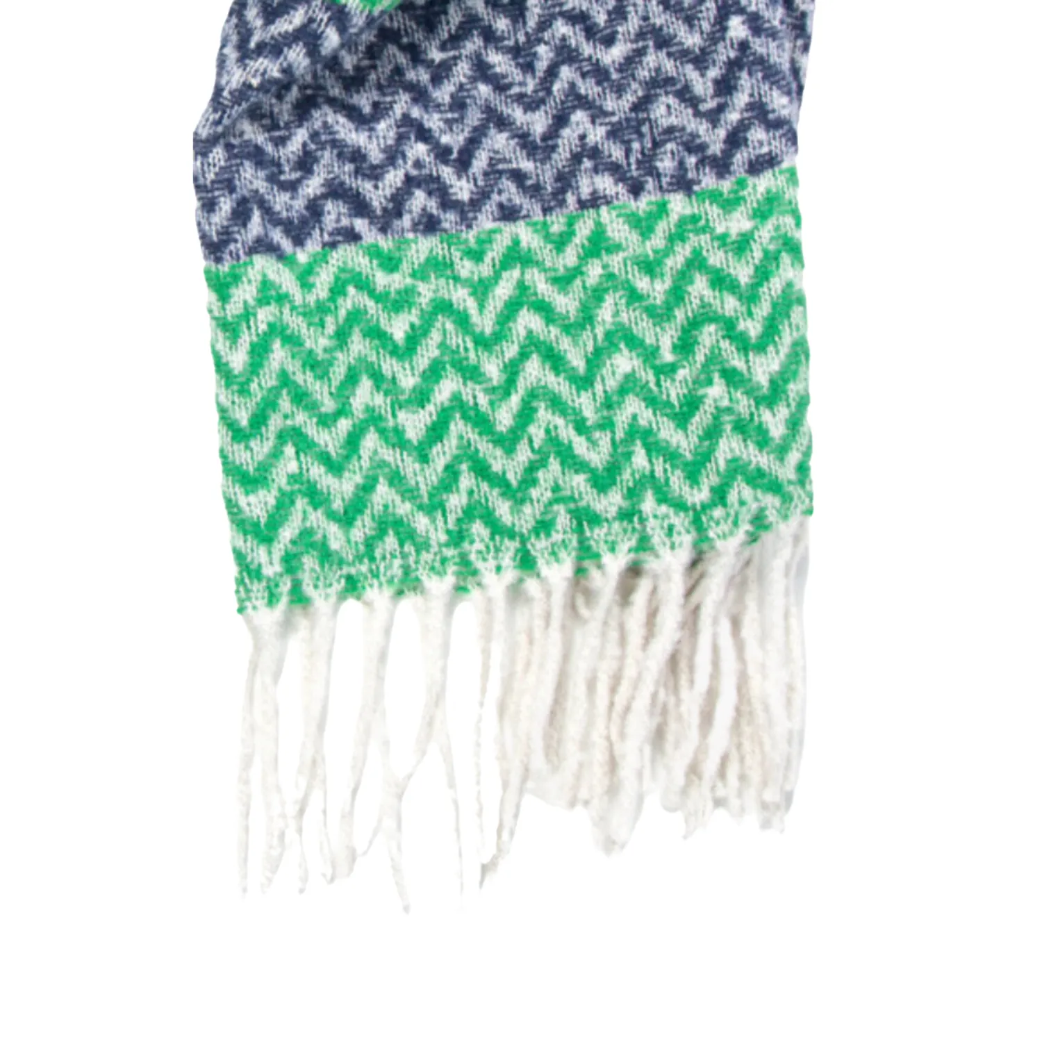 John Partridge Heavyweight Scarf skjerf Navy Green én størrelse viskose