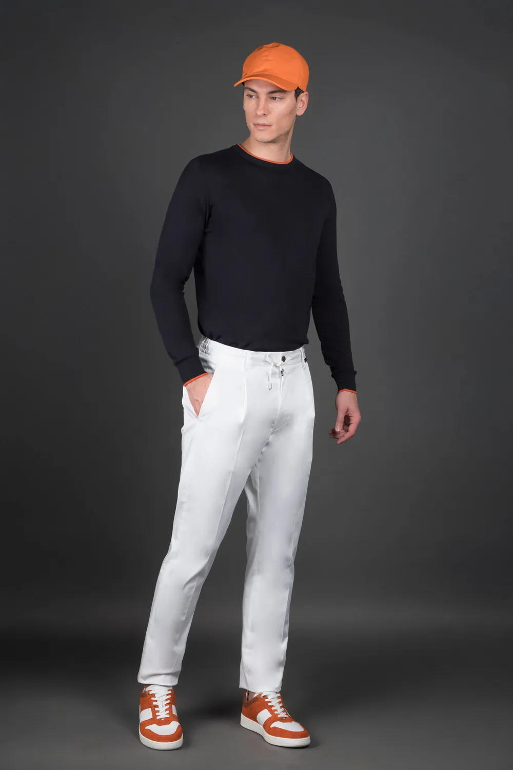 Moorer ARZAGA-CSE golfgenser NAVY/ARANCIO