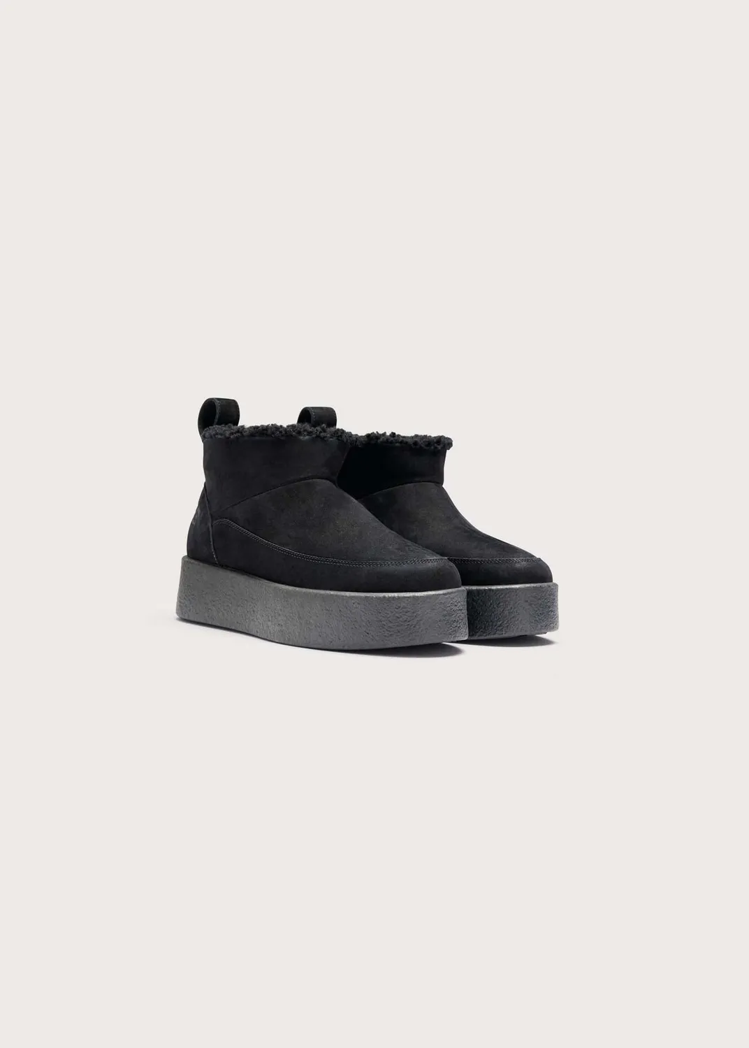 Brgn Platform Slip-in støvletter New Black vanntette