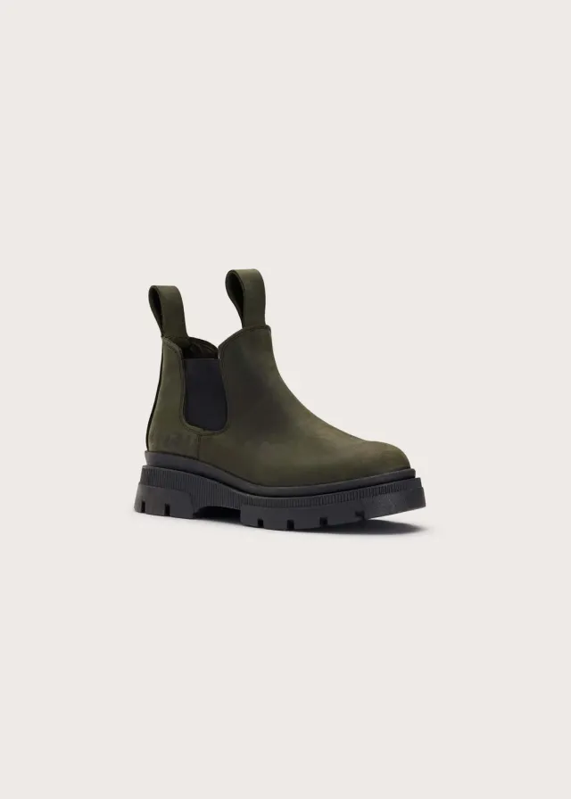 Brgn Low Chelsea Boot støvletter mørkegrønne nubuk