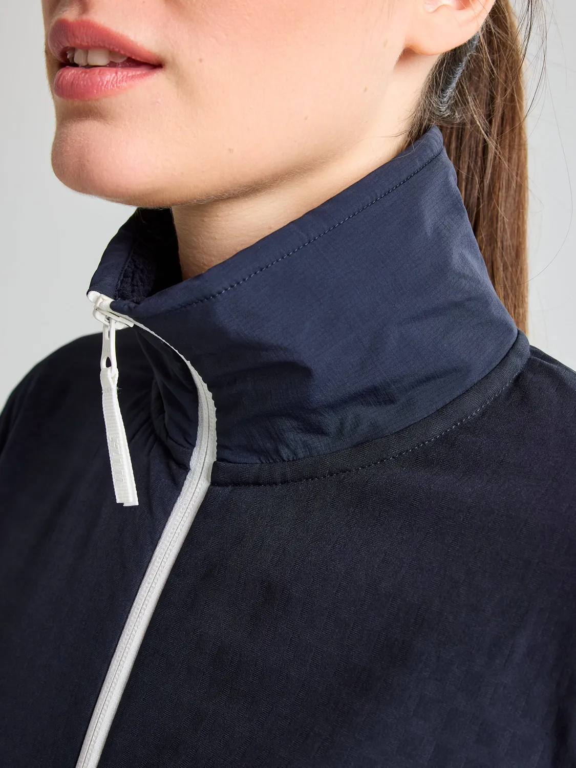 Slam Altura WS FZ Grid Fleece fleecejakke dame mørkeblå