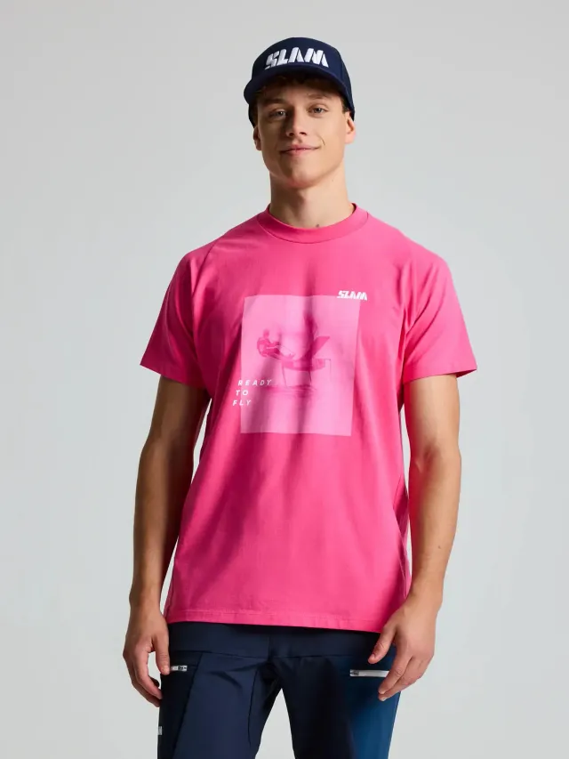 Slam Foil T-Shirt SS T-skjorte Hydrangea Pink bambus