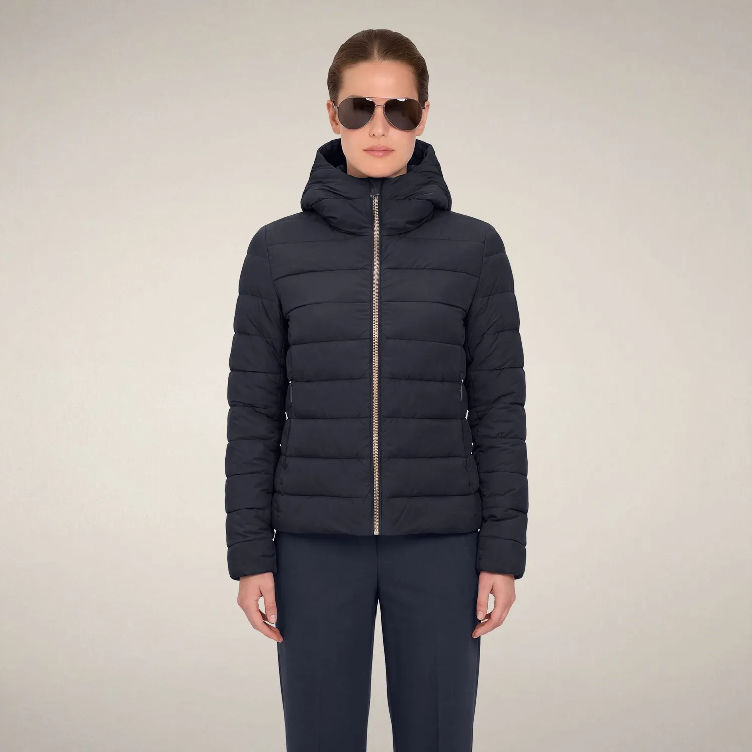 Save The Duck Adalyn boblejakke dame Blue Black lett