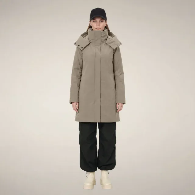 Save The Duck Lolita parka Stone Beige slim fit