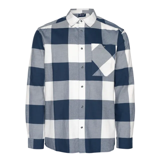 House of Hygge Flannel Shirt flanellskjorte Navy S–XL bomull