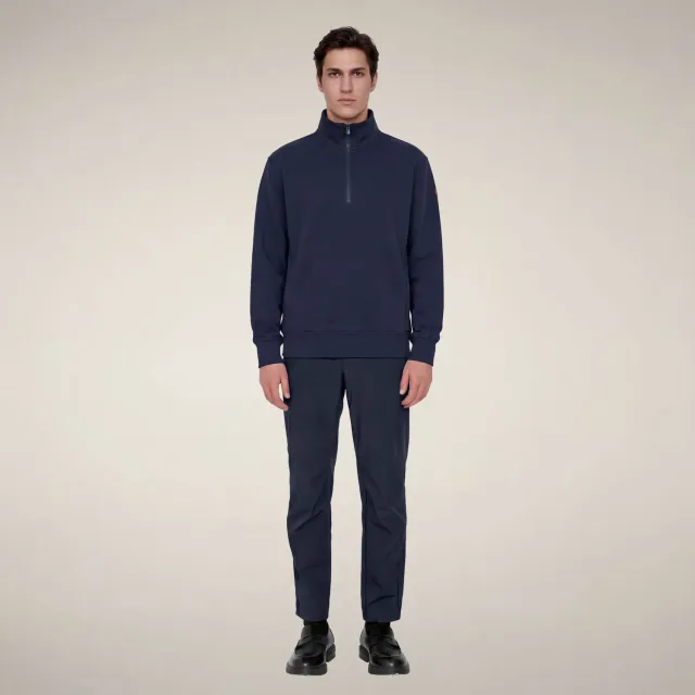 Save The Duck Bruin halfzip-genser herre marineblå