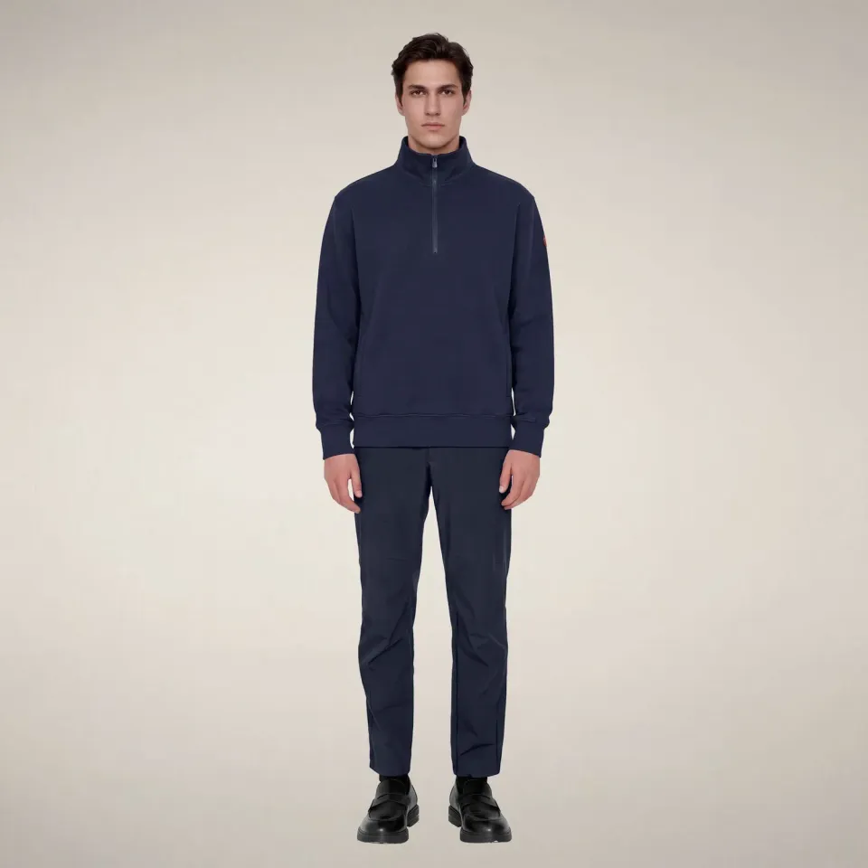 Save The Duck Bruin halfzip-genser herre marineblå