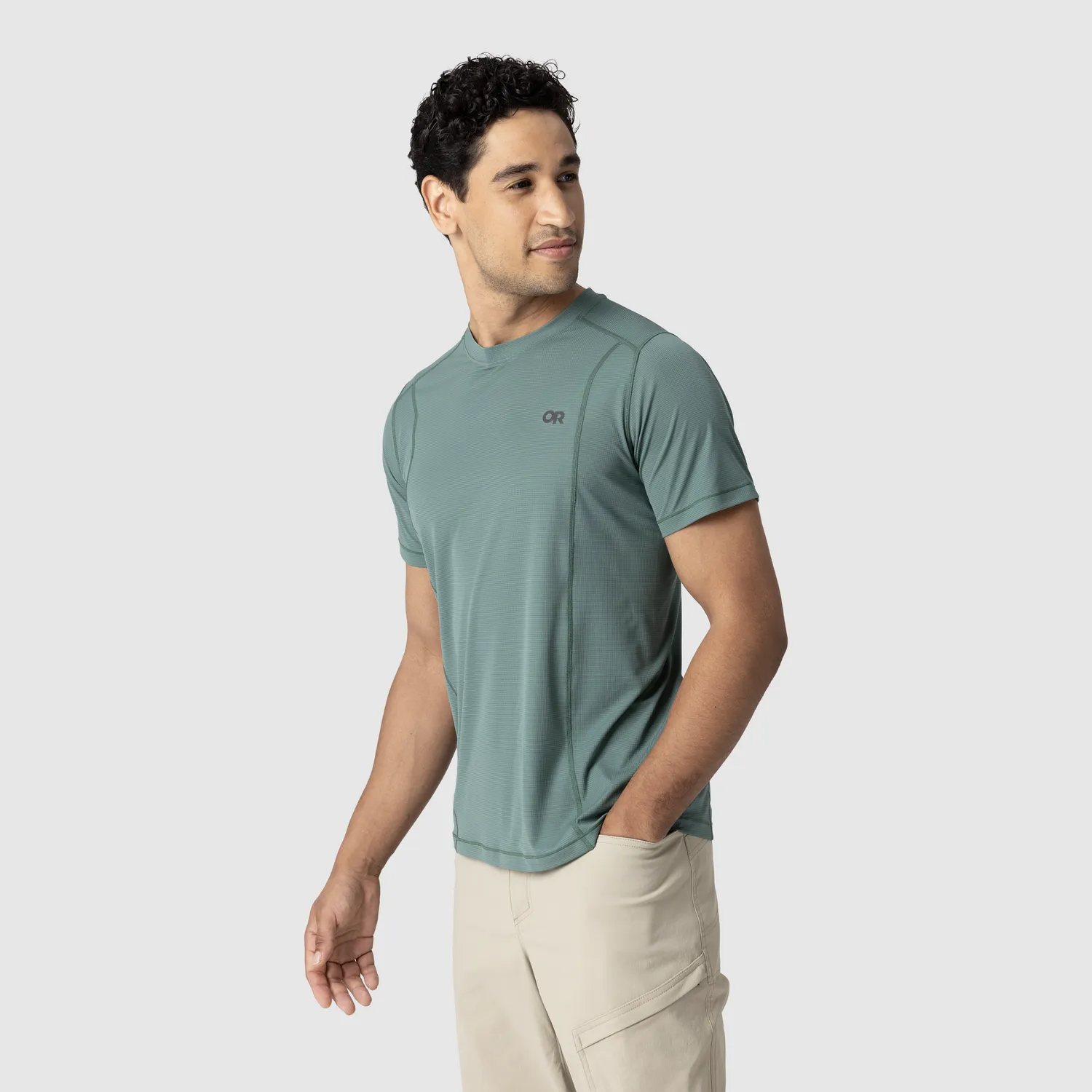 Outdoor Research Echo Men's Echo T-Shirt T-skjorte Gravel S UPF 15