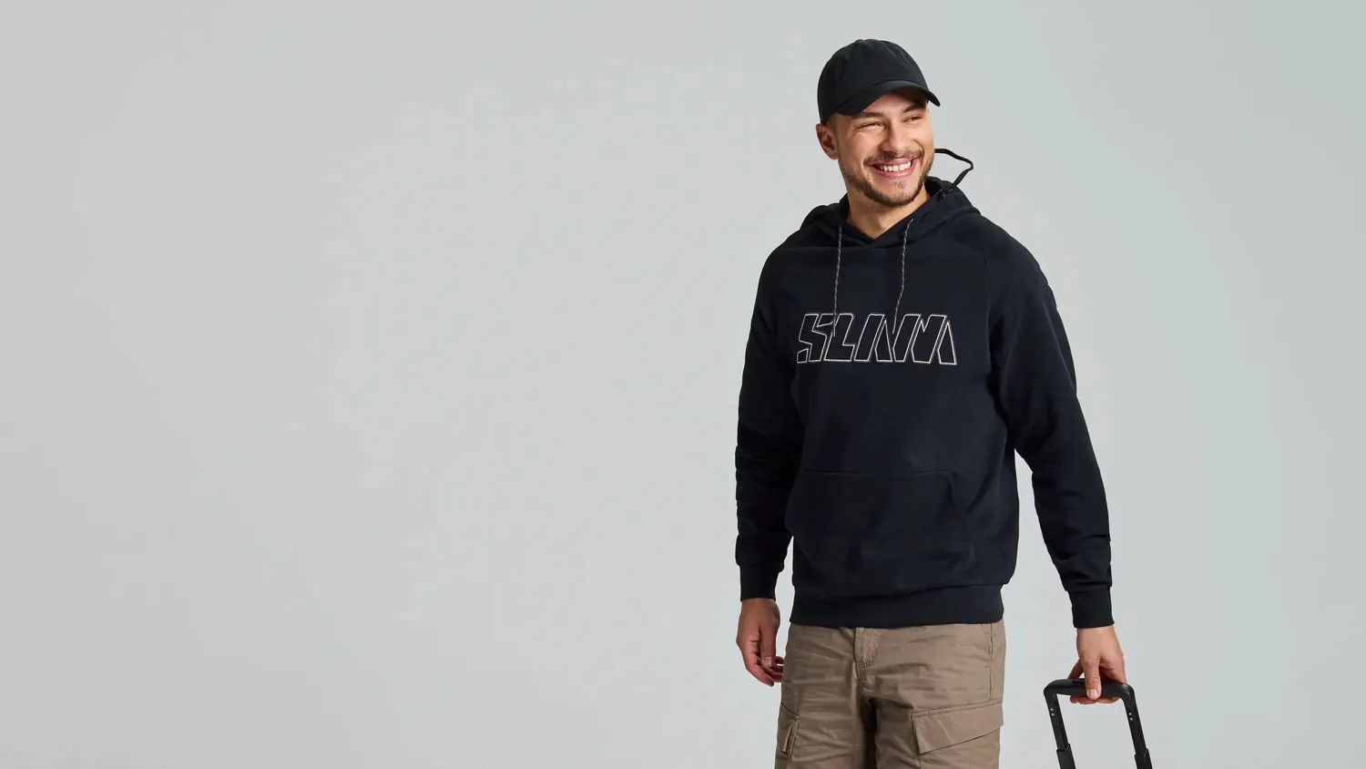 Slam Logo Hoodie hettegenser herre aluminium bomull