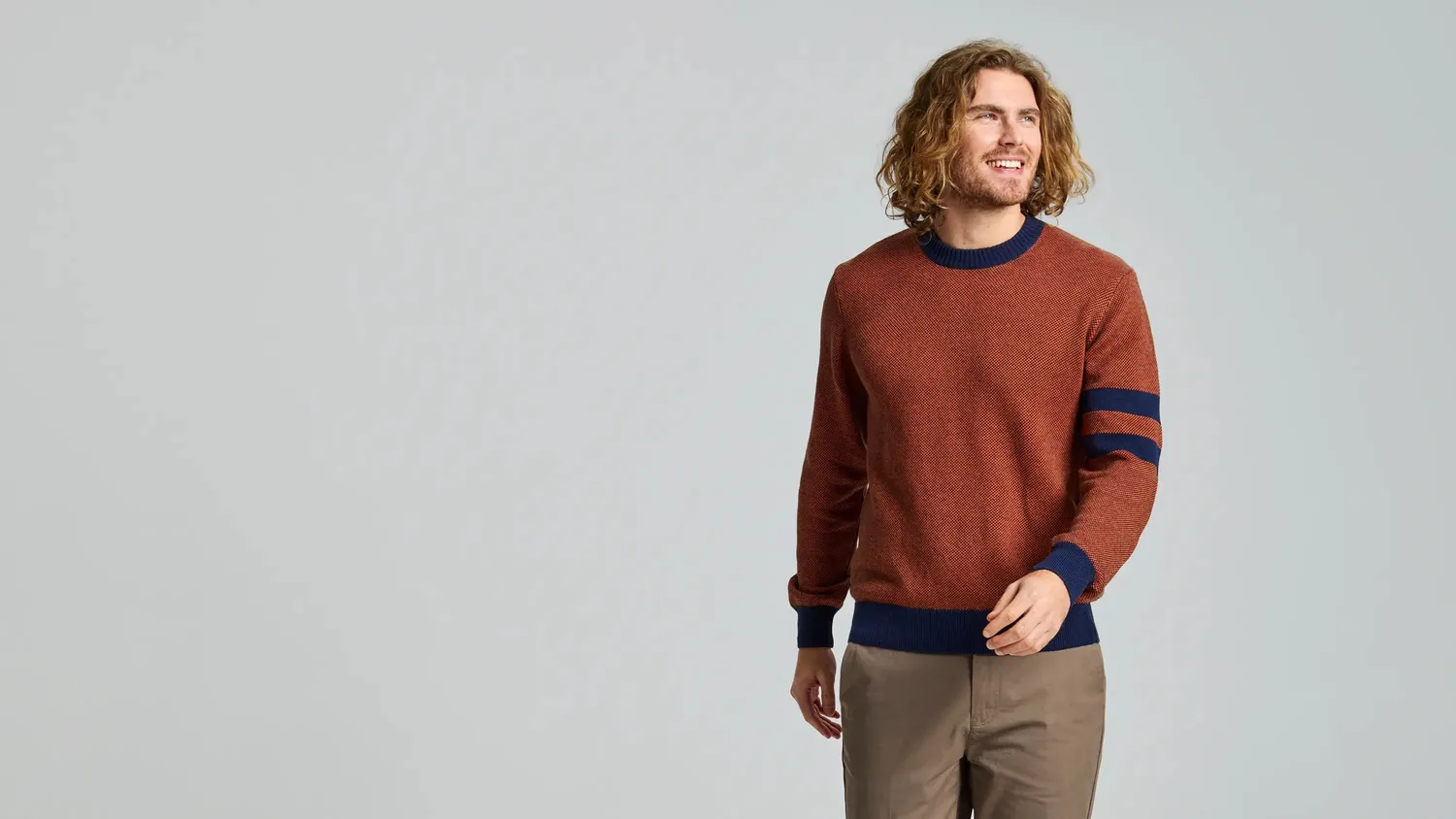 Slam Rudra Jumper genser herre, melert bomull og ull