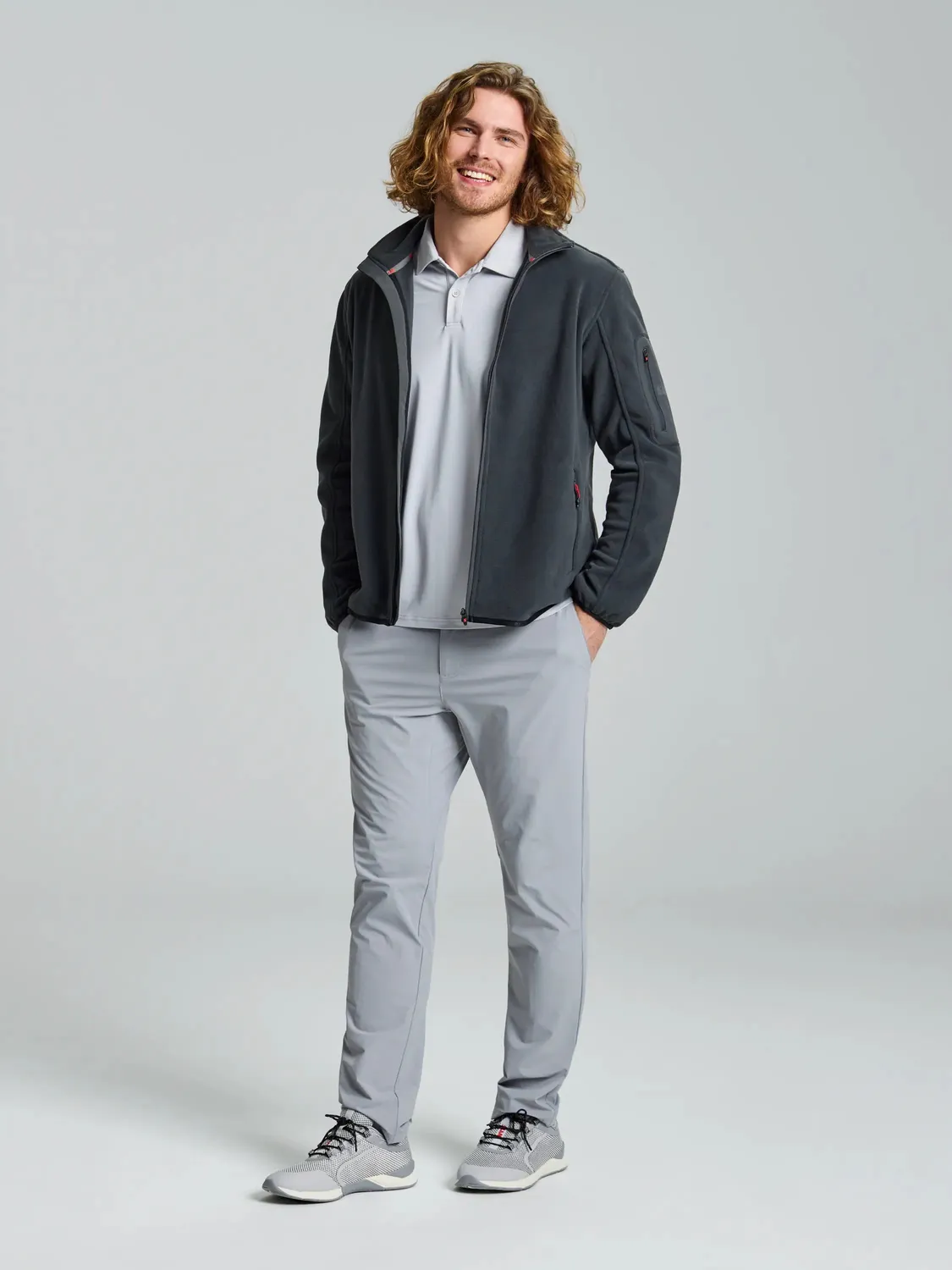 Slam Deck Fleece fleecejakke herre XS–3XL resirkulert