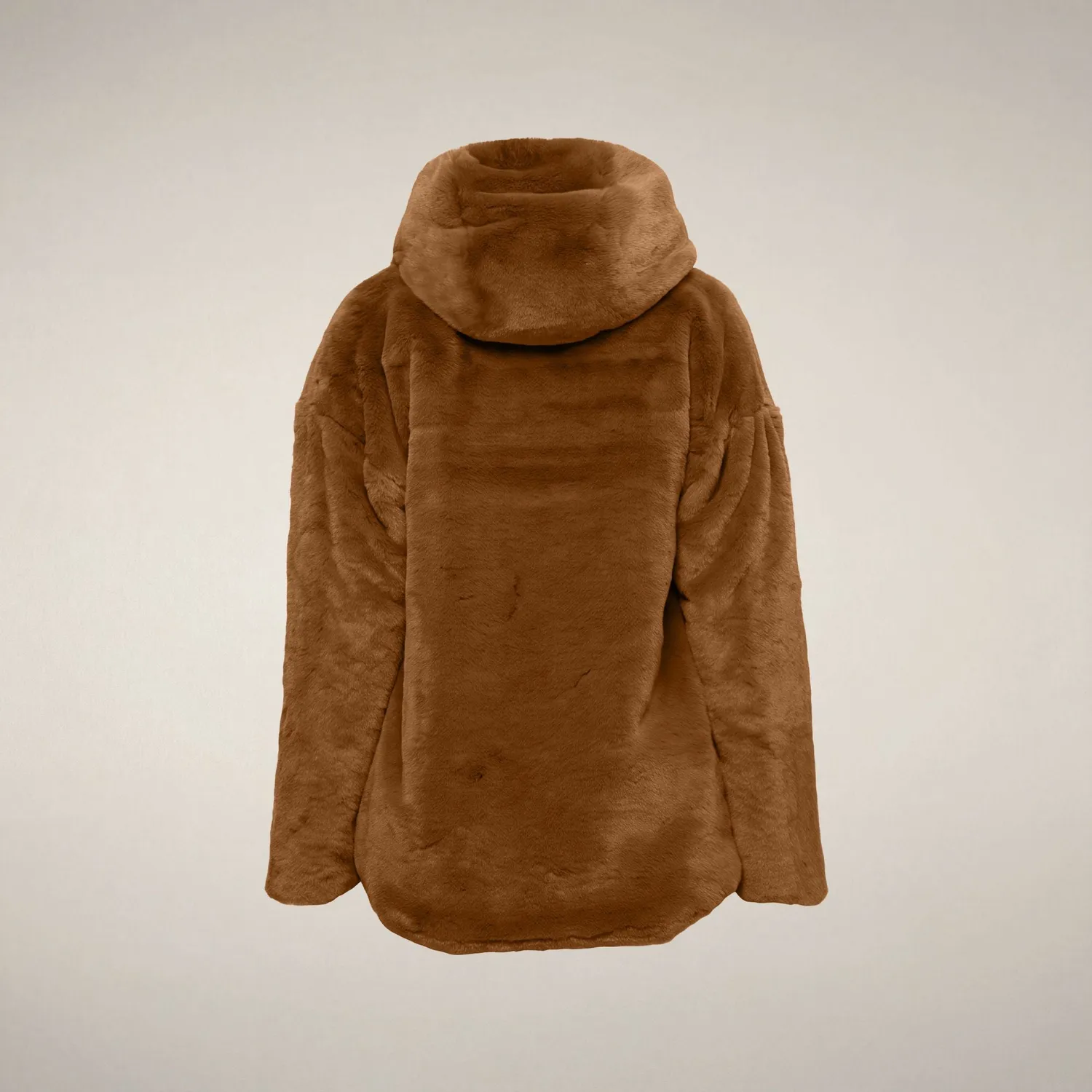 Save The Duck Davina vendbar fuskepelsjakke dame Noisette Brown