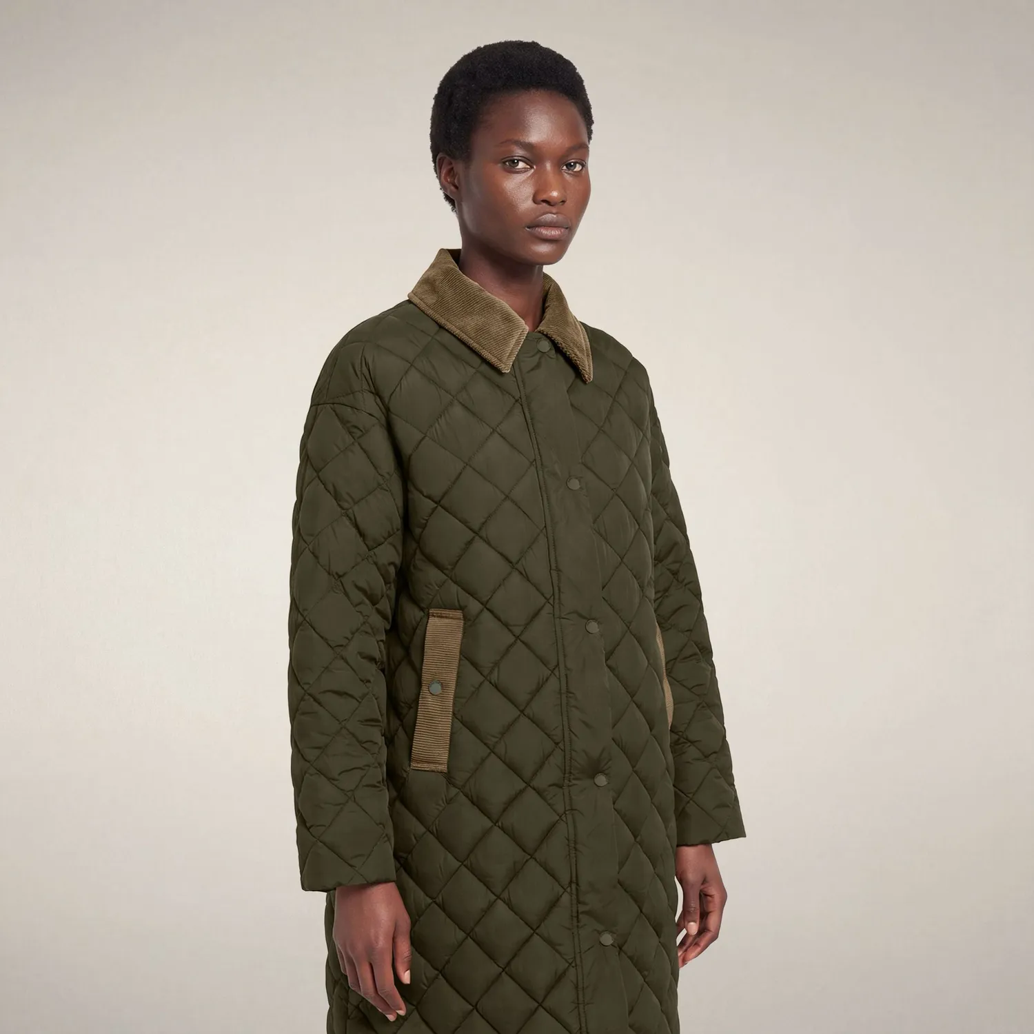 Save The Duck Sadie pufferkåpe Snake Green XS resirkulert fyll