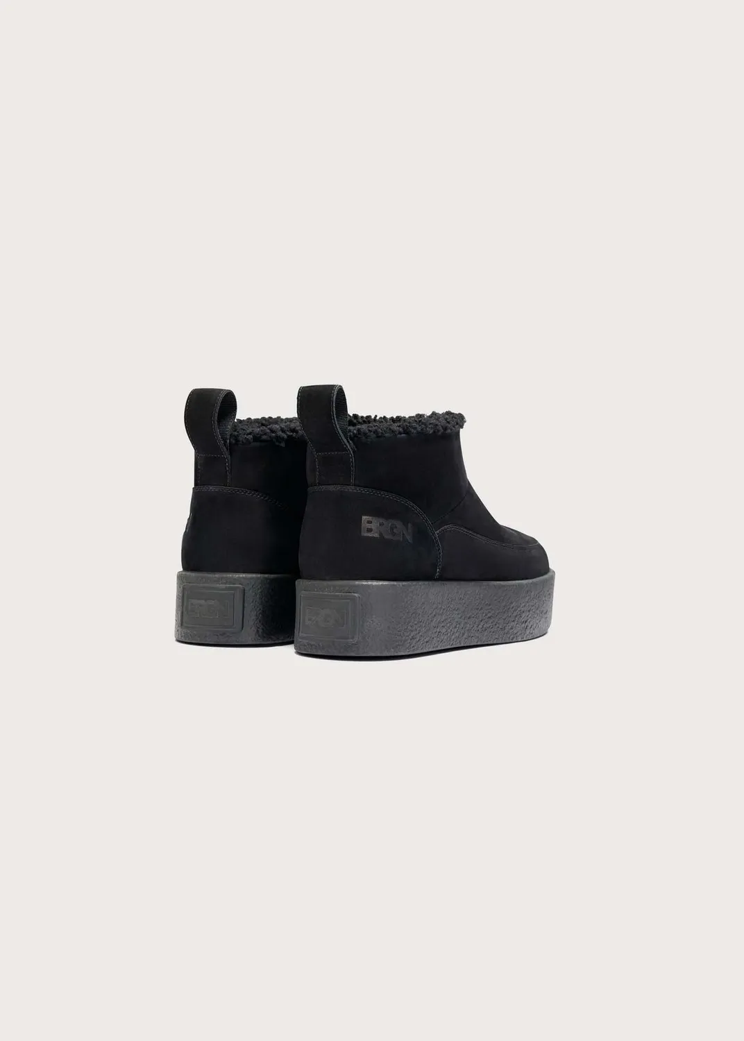 Brgn Platform Slip-in støvletter New Black vanntette