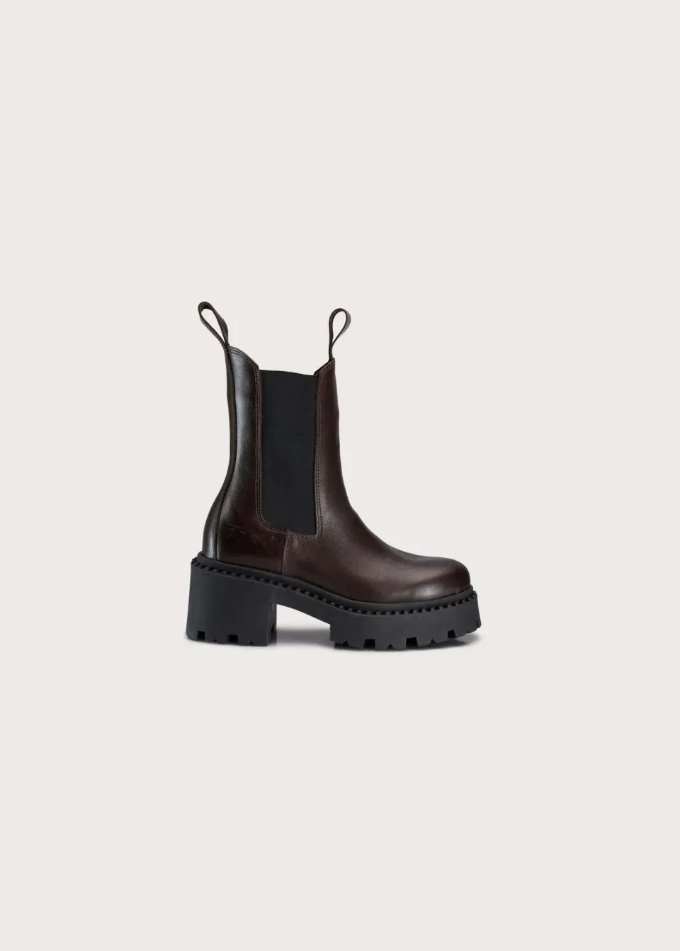 Brgn Heel Chelsea Boot støvletter brun skinn 5,5 cm hæl