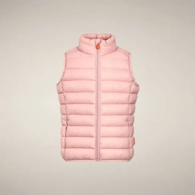 Save The Duck Andy vest barn blush pink dyrefri
