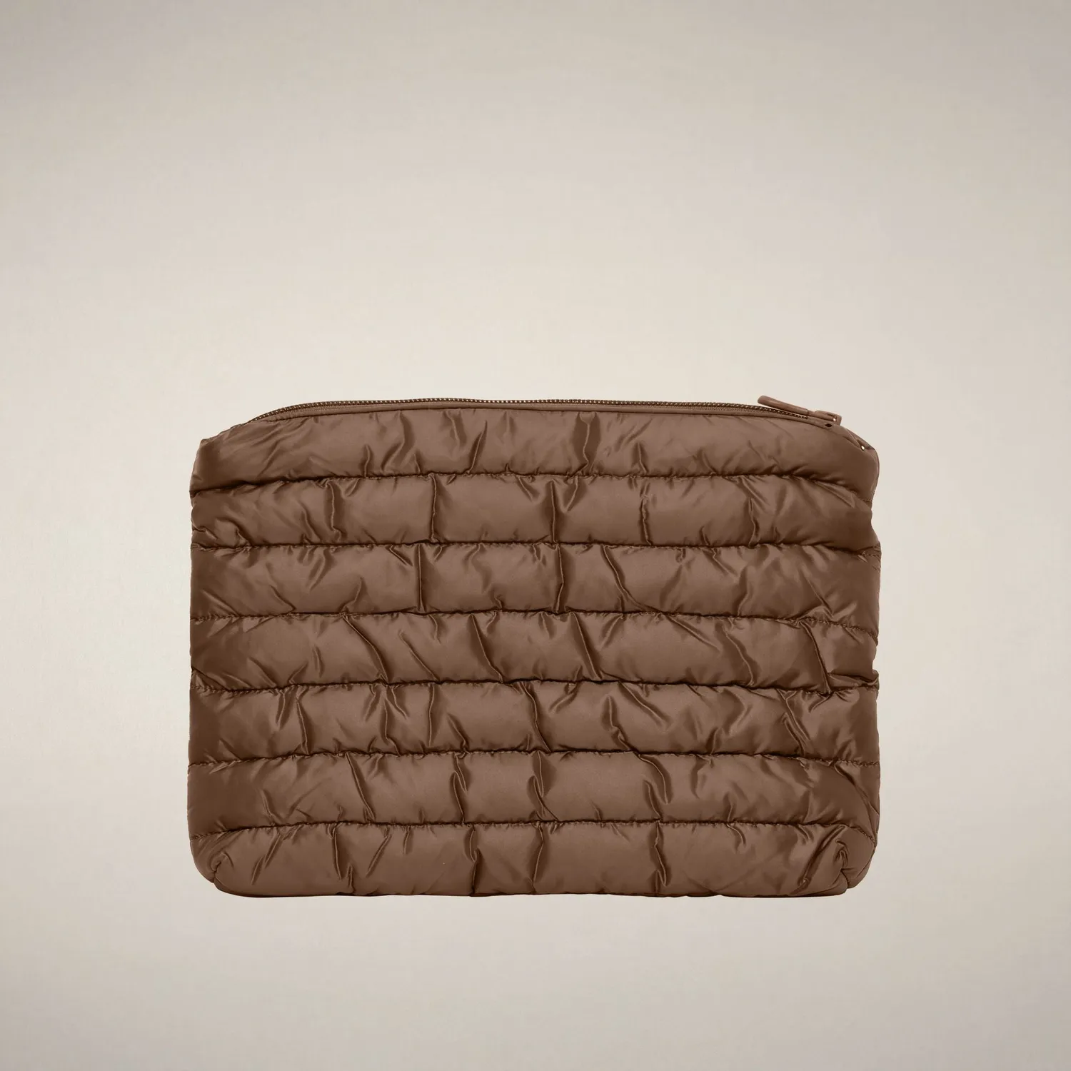 Save The Duck Icons Thalassa quiltet pouch Noisette Brown 20 × 28 cm