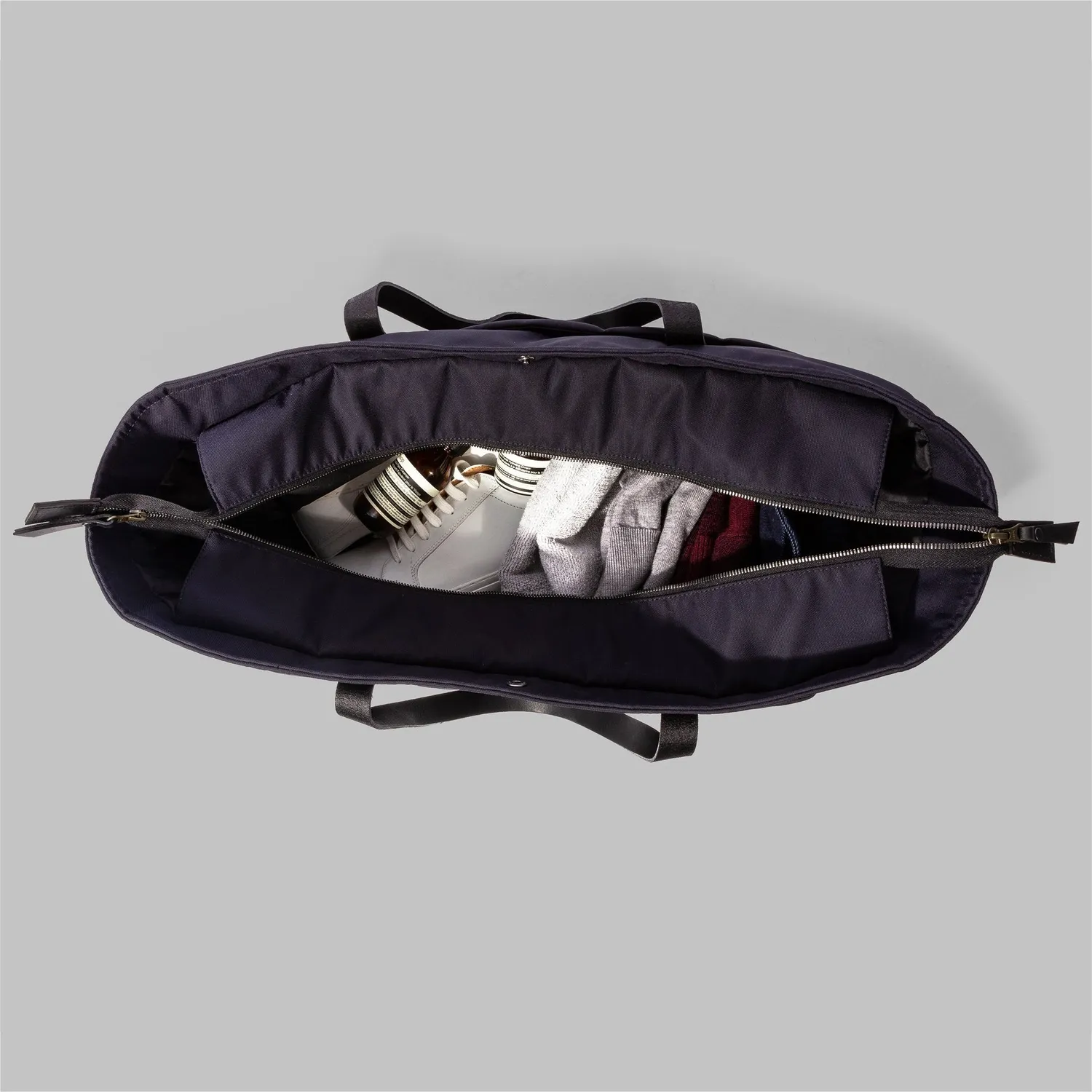 John Partridge Appdale Large Waxed Cotton totebag brun