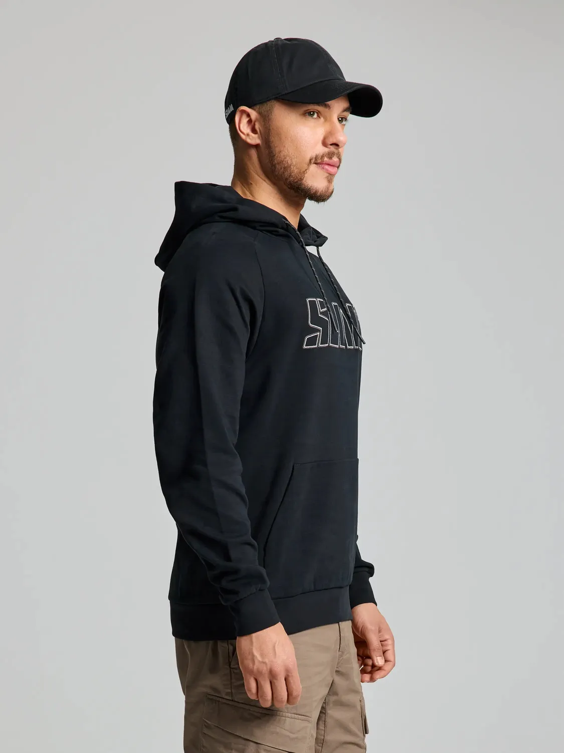 Slam Logo Hoodie hettegenser herre aluminium bomull