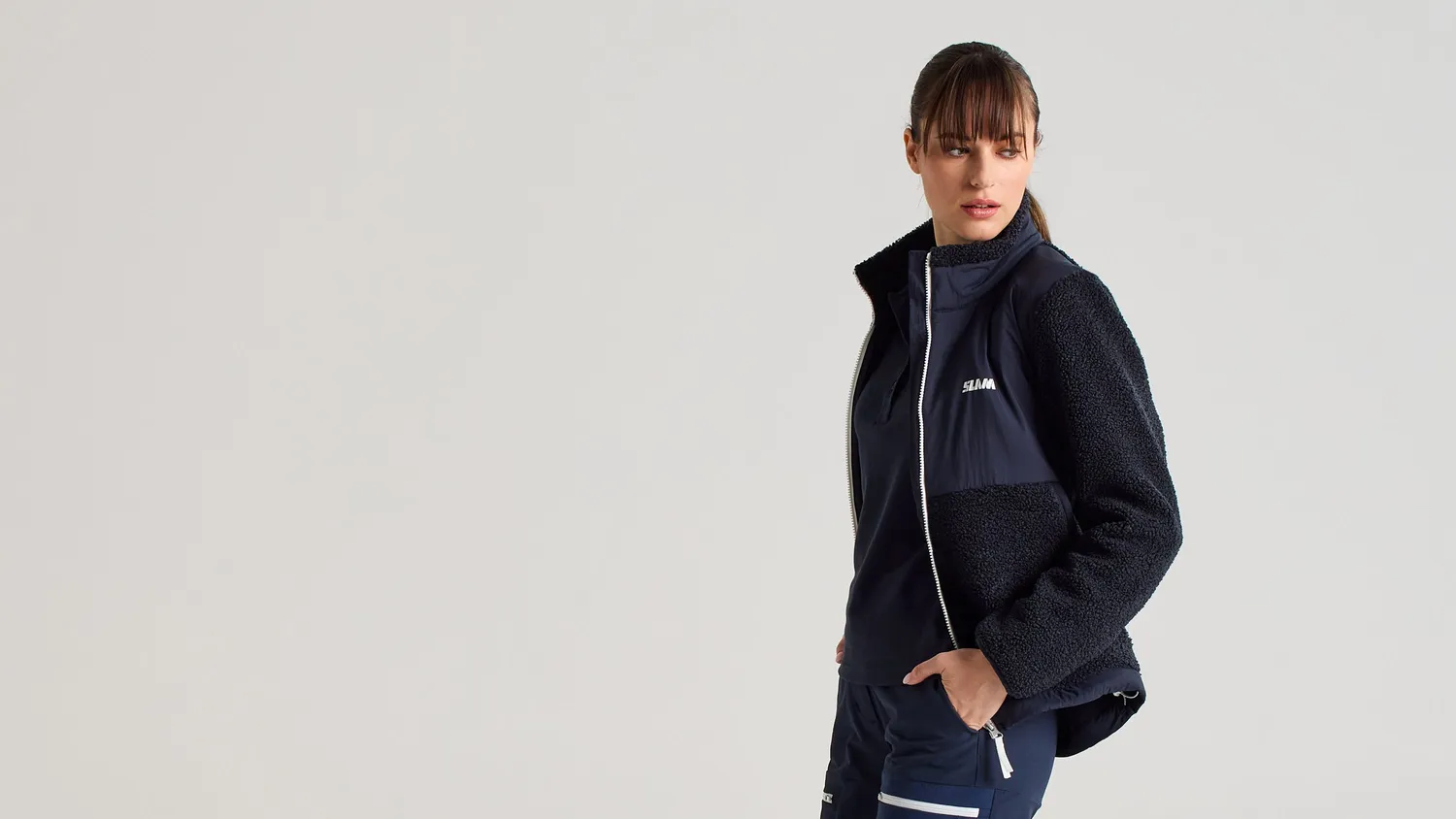 Slam Altura FZ fleecejakke dame Dark Navy