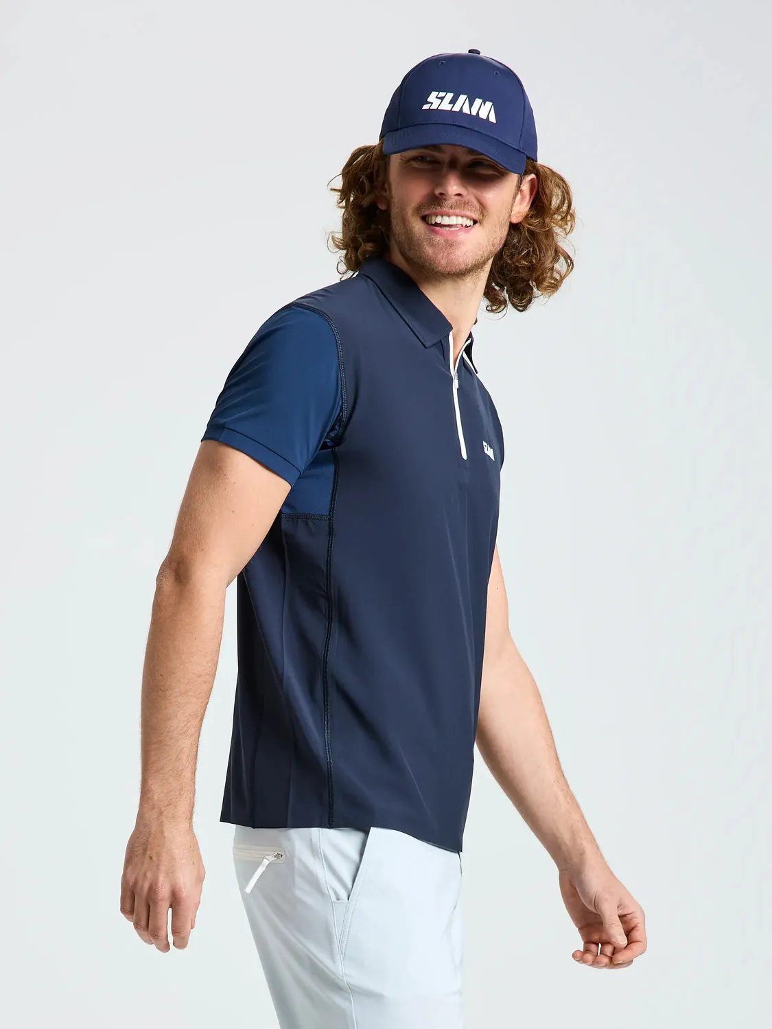 Slam One Design OD Tech Polo SS poloskjorte Dark Navy UPF 50+