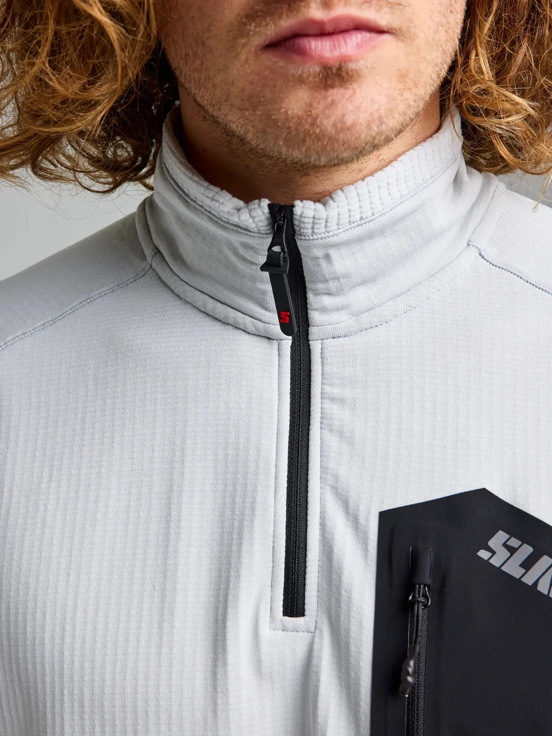 Slam ACT Light Grid Fleece herre med glidelås