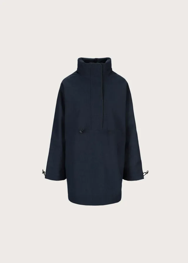 BRGN Regnbyge Anorak regnanorakk marineblå oversized